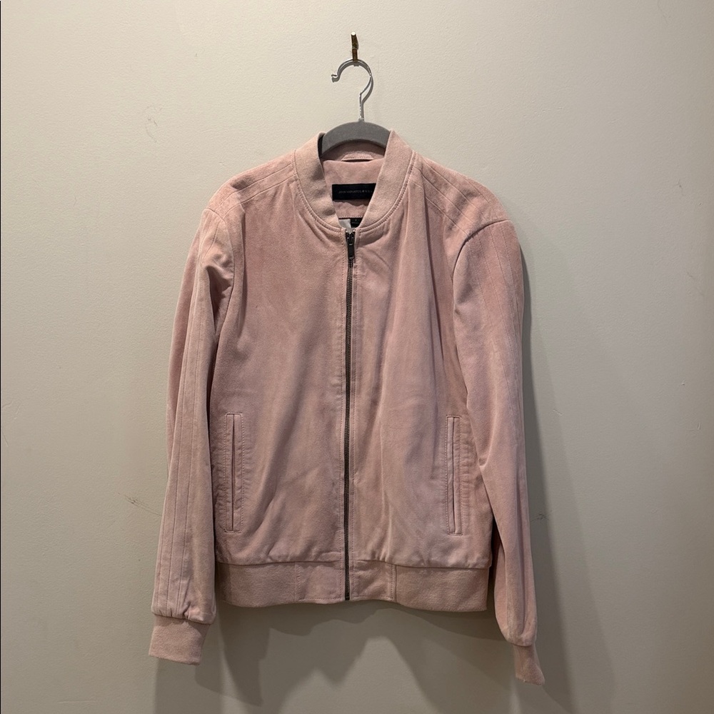 John Varvatos Blush Suede Jacket